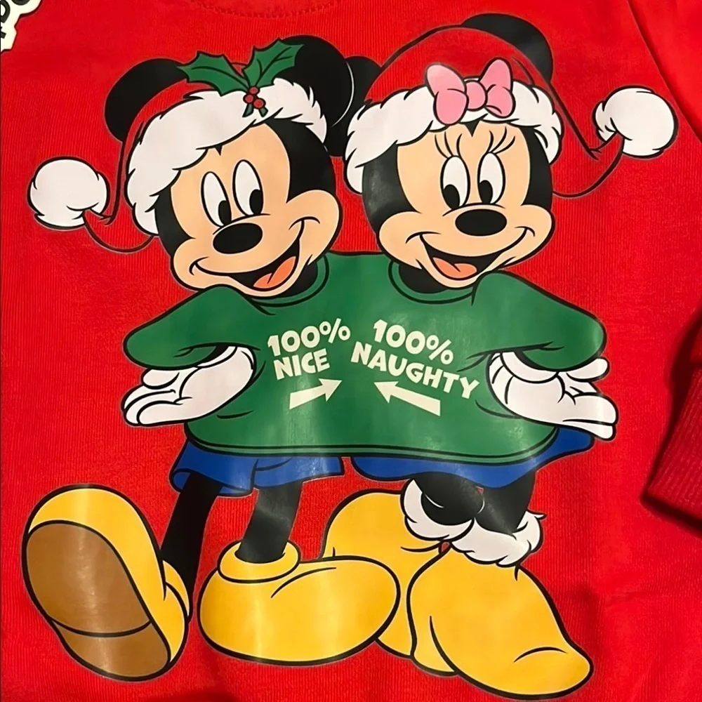 Disney Red Mickey & Minnie Holiday Sweatshirt